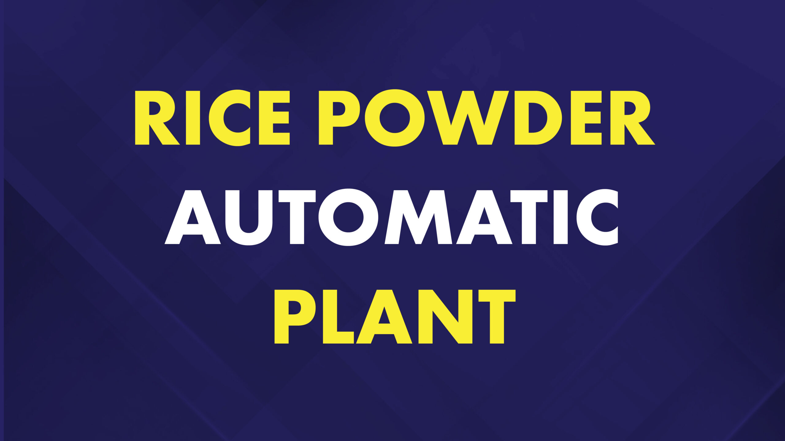 Rice Powder Automatic Plant